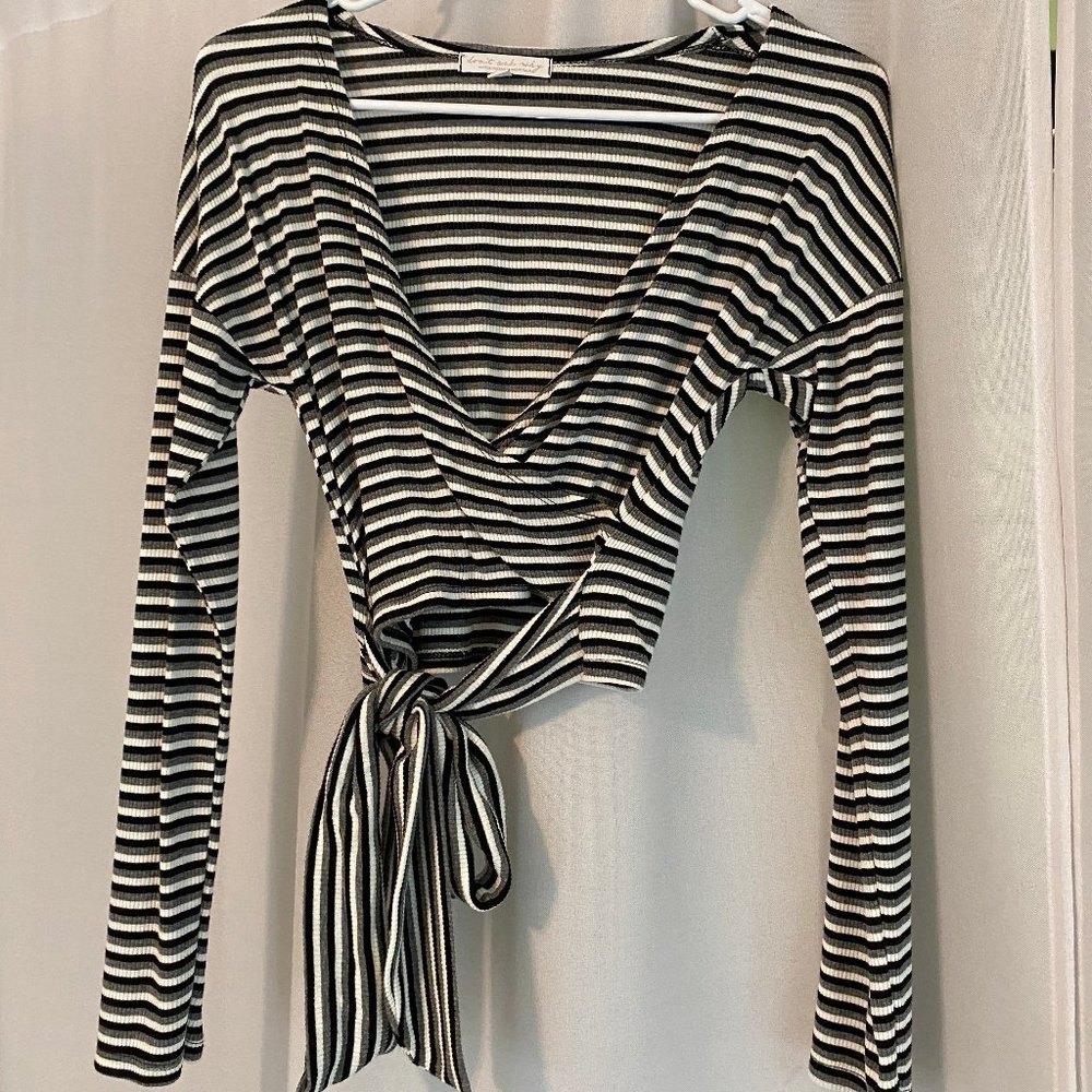 long sleeve wrap shirt
